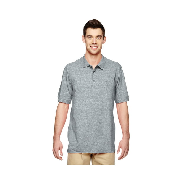 Gildan Mens Moisture Wicking Bottom Hem Pique Polo Shirt Gildan Mens Moisture Wicking Bottom Hem Pique Polo Shirt